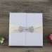Silk Box Invitation with Paper Box Wedding Invitation Card with Delicate Ribbon Buckle